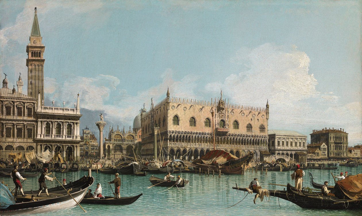 Der Pier in der Nähe der Piazza San Marco in Venedig, von Canaletto von Canaletto