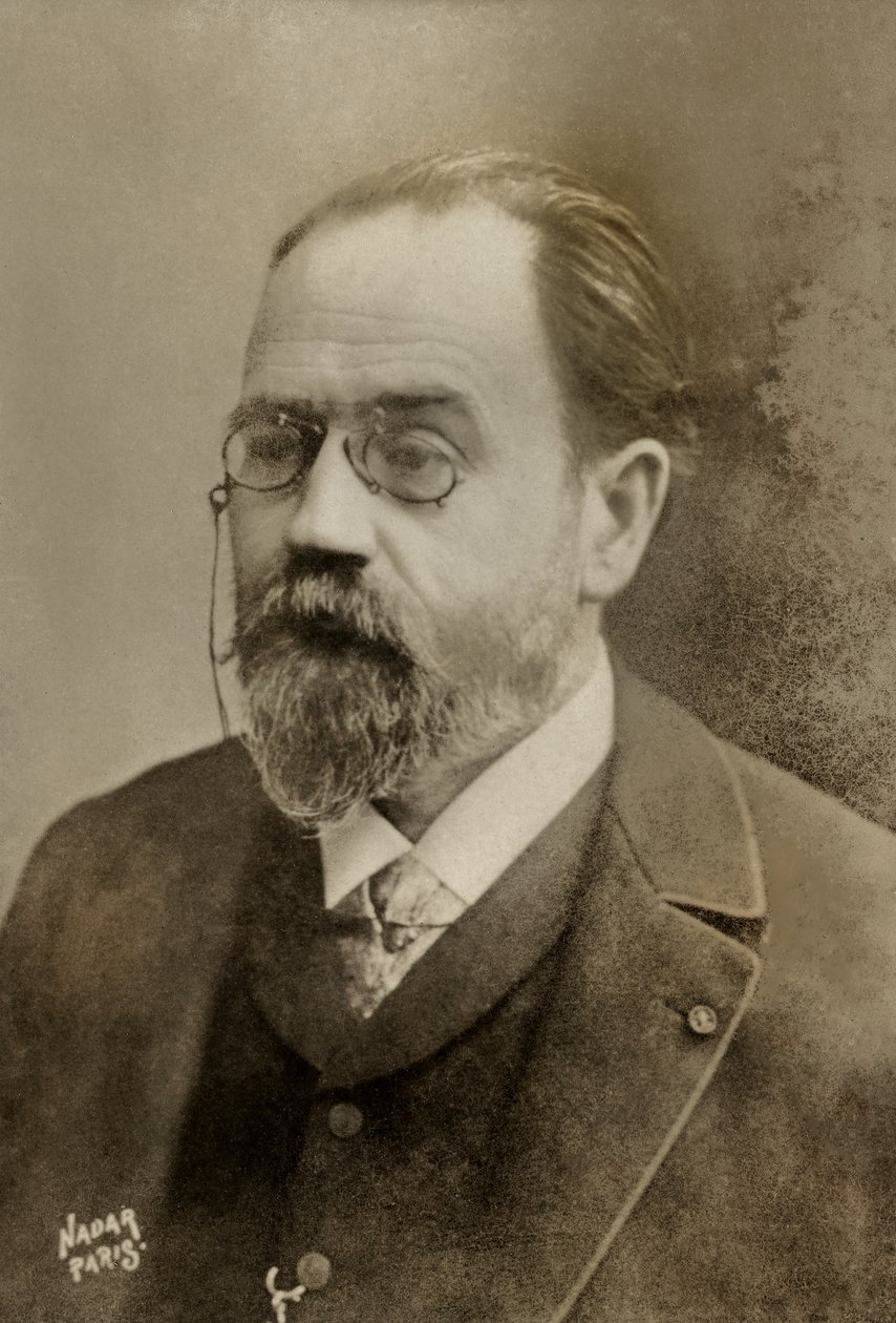 Porträt des französischen Schriftstellers Emile Zola von (1820-1910) Nadar