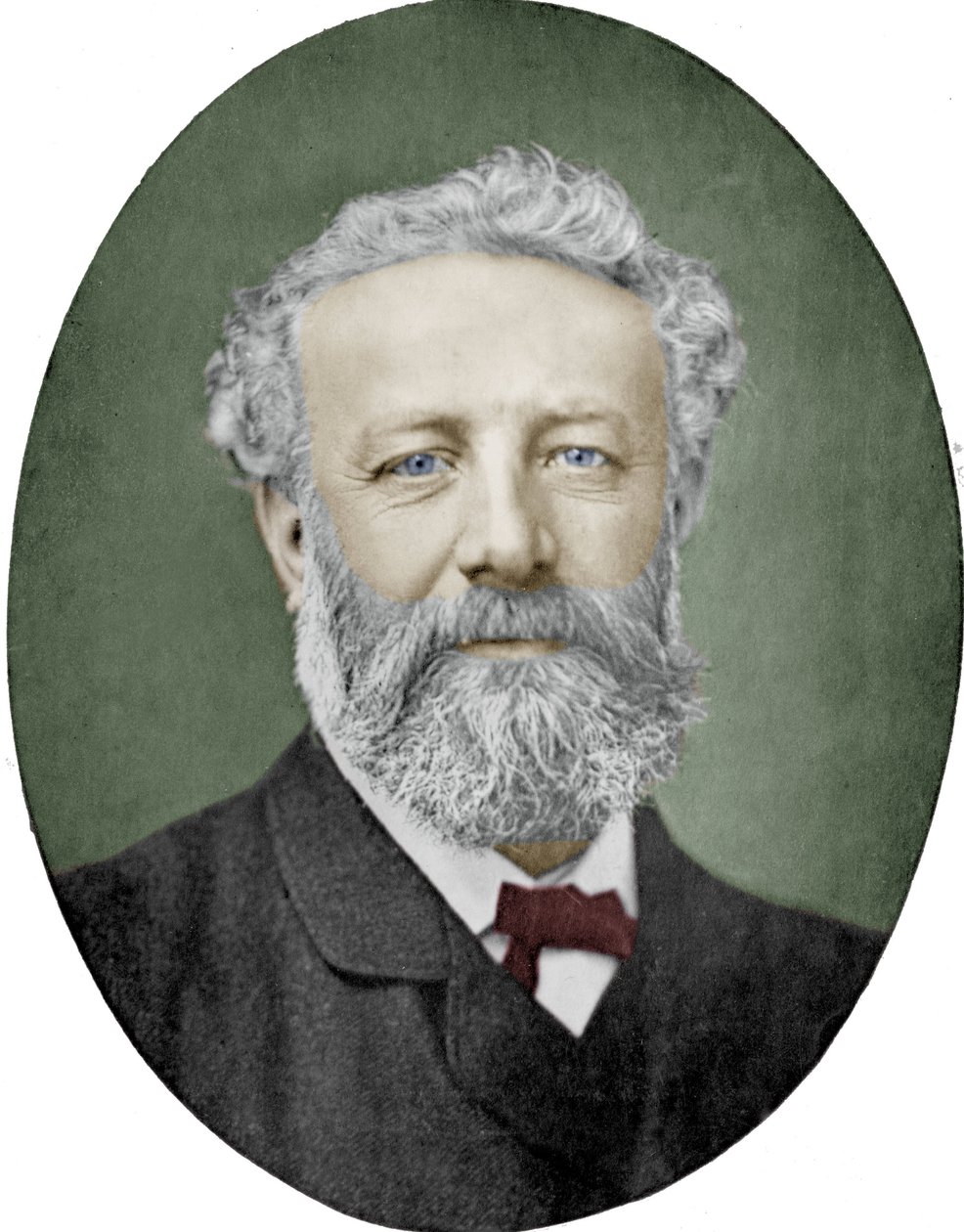 Jules Verne (1828-1905) französischer Schriftsteller, Fotografie von Nadar, koloriertes Bild von (1820 1910) Nadar