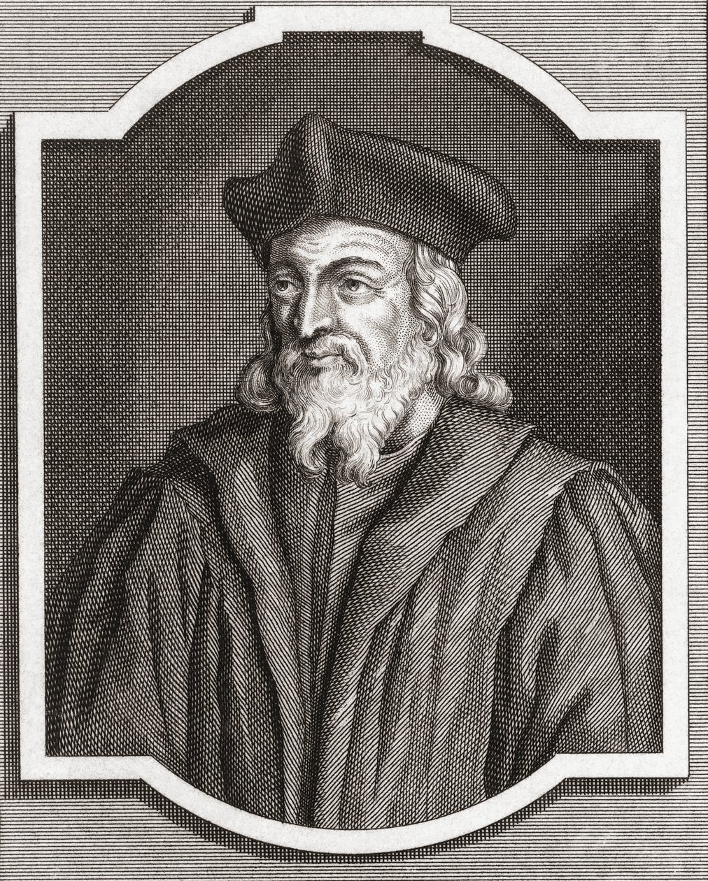 Hieronymus von Prag. Porträt. 18. Jahrhundert von (after) Dutch School