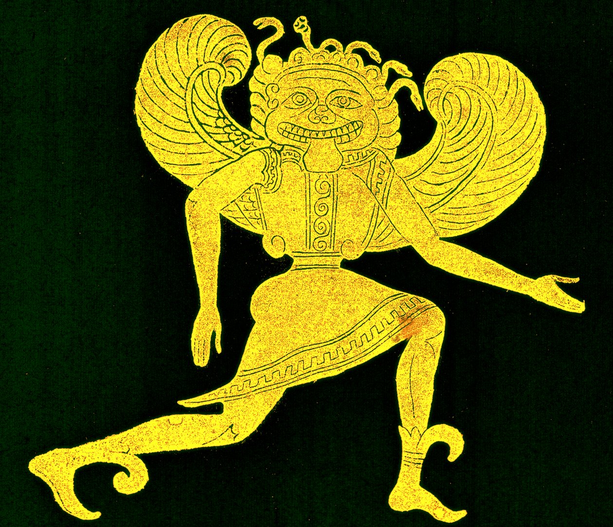 Etruskische Gorgone, aus dem Campana-Museum, Illustration aus 