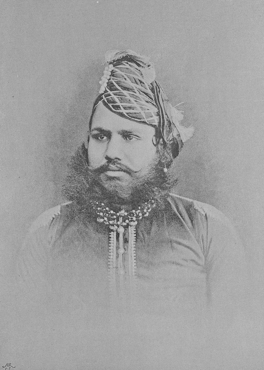 Maharaja Sawai Madho Singh II (Gravur) von (after) English photographer