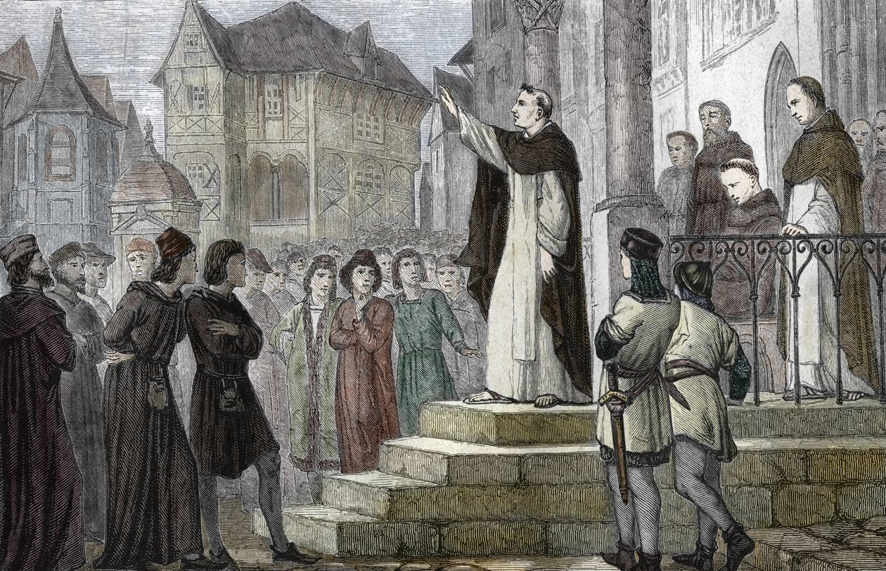 Darstellung von Albertus Magnus, der in Paris lehrt von (after) French School