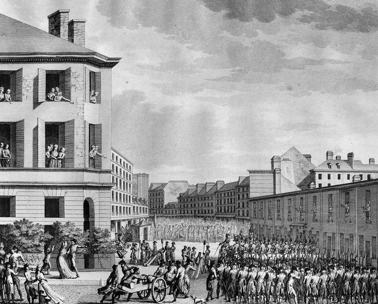Französische Revolution und antirevolutionäre Bewegungen: Entwaffnung des Faubourg Saint Anthony am 4. Prairial An III (23. Mai) von (after) Girardet