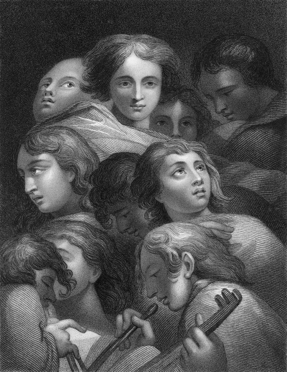 Studie von Köpfen von (c.1489-1534) (after) Correggio