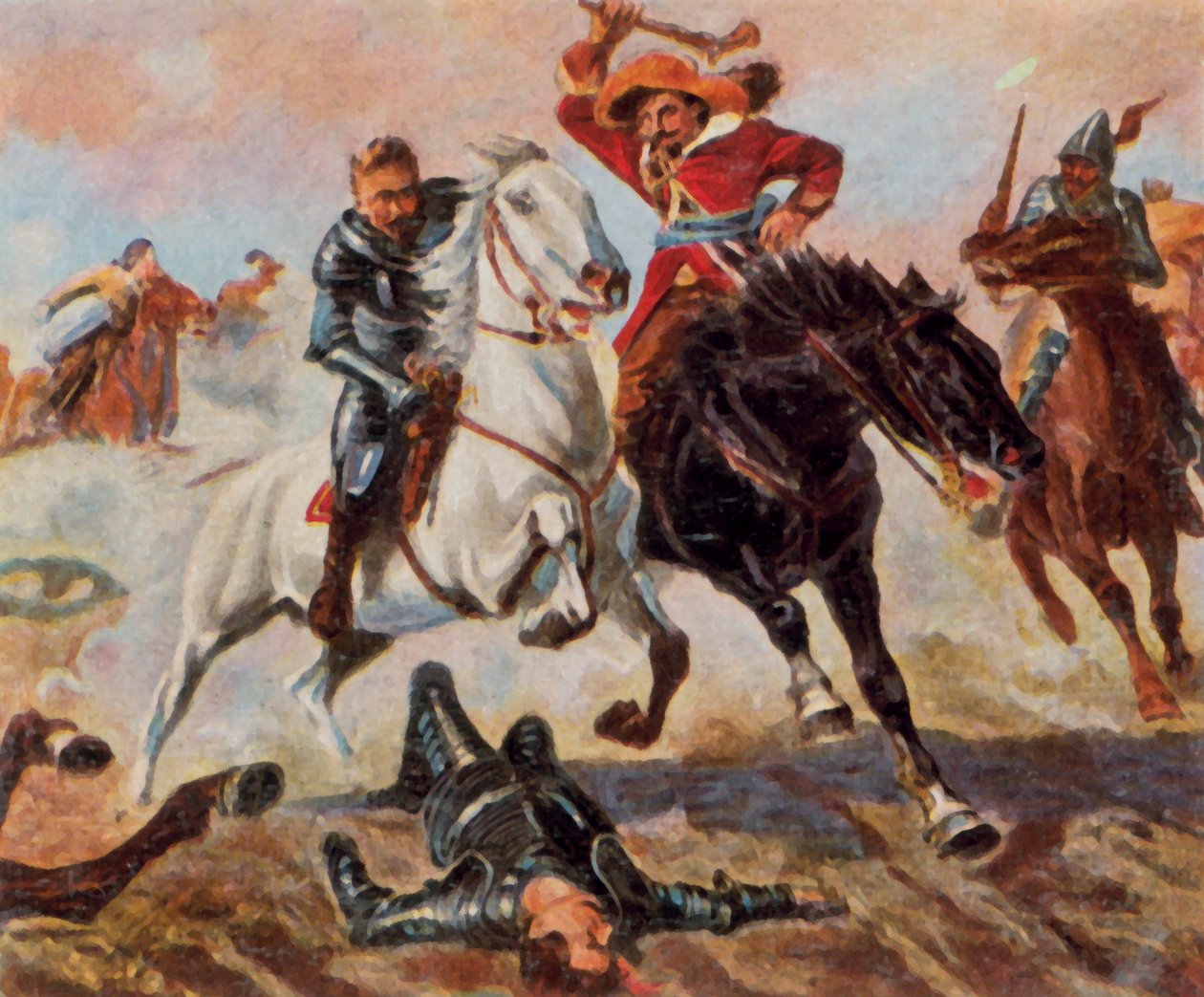 Tillys Flucht nach der Schlacht am Lech, 4. April 1632 von (c.1489-1534) (after) Correggio