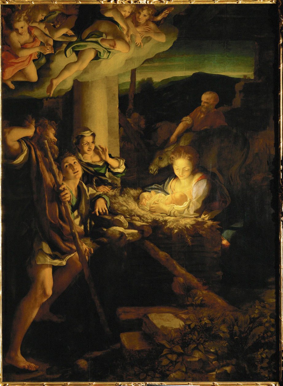Heilige Nacht. Anbetung der Hirten von (c.1489-1534) Correggio