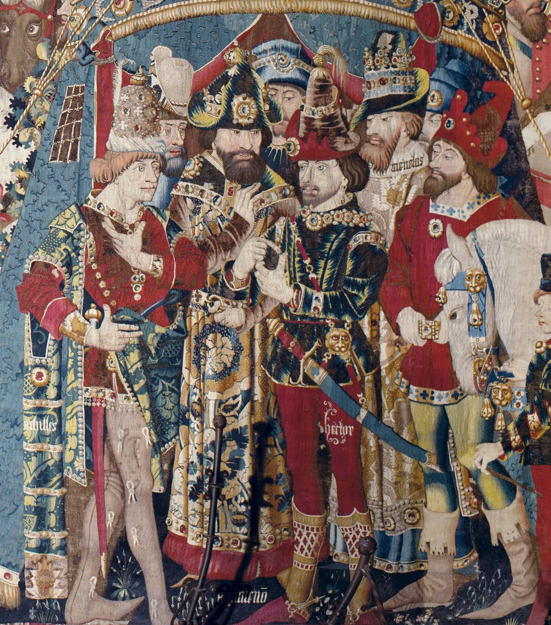 Der Trojanische Krieg: Achills Zelt, ca. 1470 (Wandteppich) von (fl.1450 75) Master of Coetivy