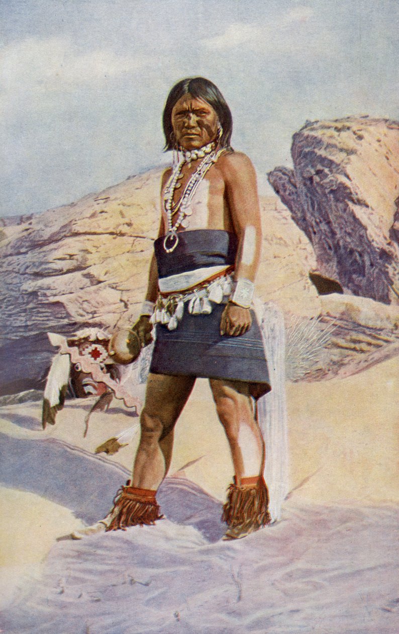 Nordamerika. Ein Hopi-Schlangentänzer aus Arizona. 1920 von Unknown