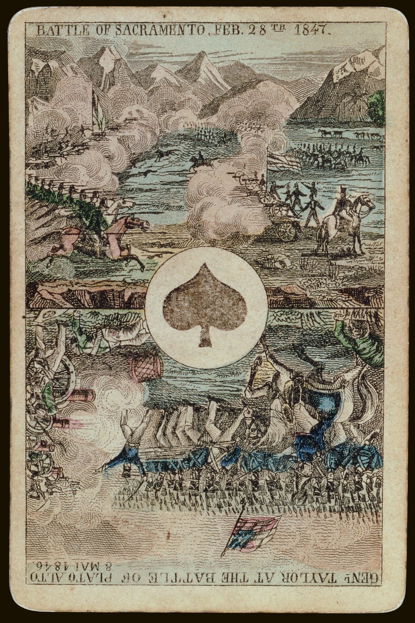 Spielkarte: Ass der Pik von American School