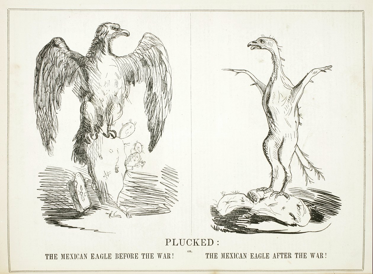 Gerupft: oder, Der mexikanische Adler vor dem Krieg! Der mexikanische Adler nach dem Krieg!, 1847 von American School