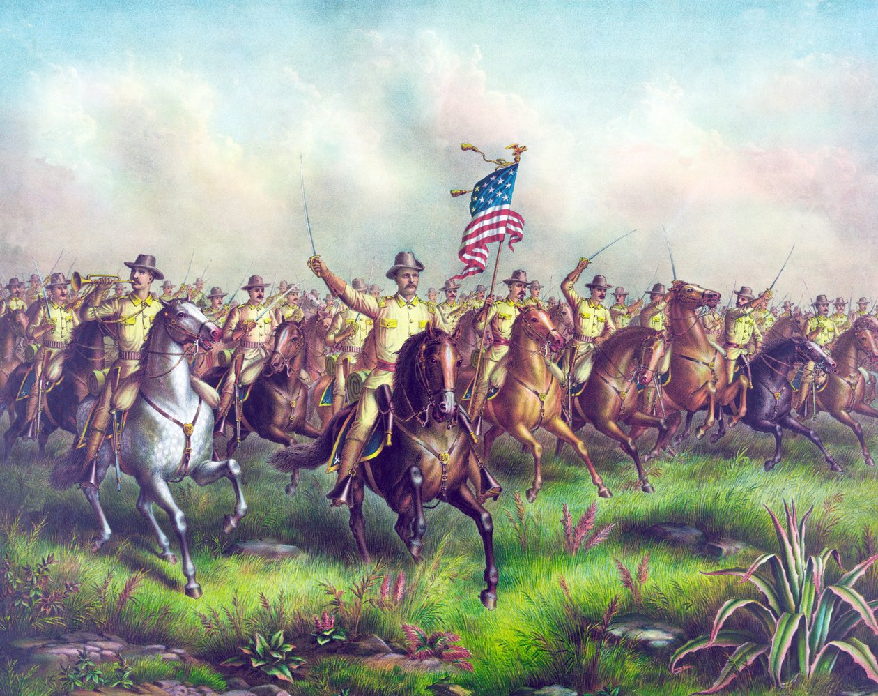 Rough-Riders, geführt von Col. Theodore Roosevelt, veröffentlicht 1898 von American School