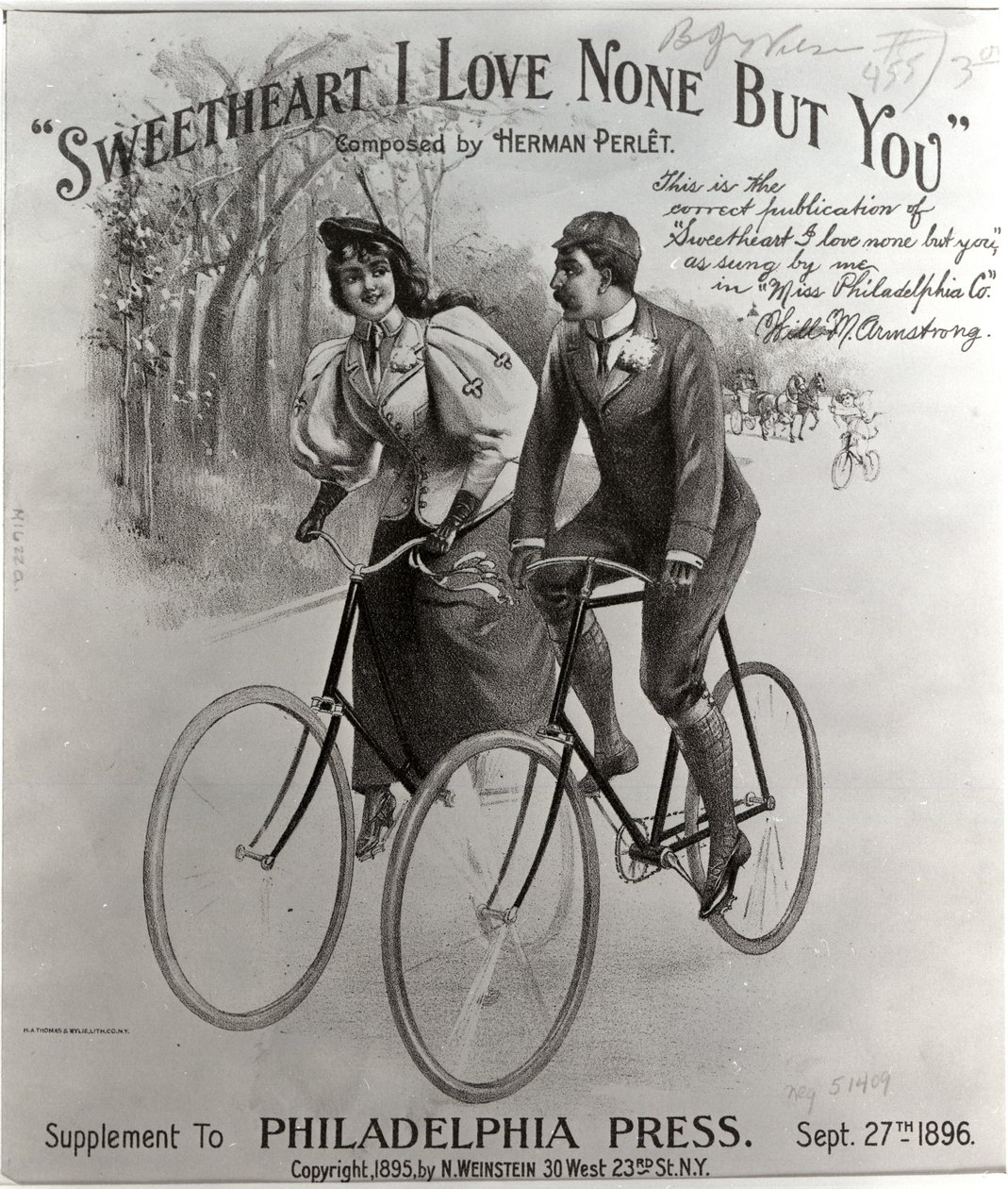 Liebling, ich liebe nur dich [Notenblattcover], 1896 von American School
