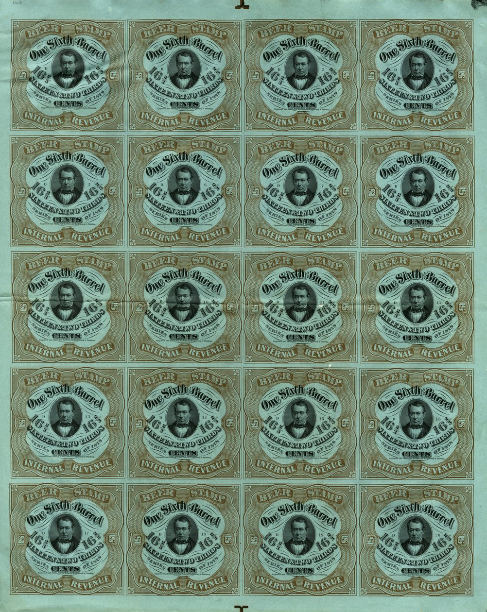 Steuermarken, 1878 von American School