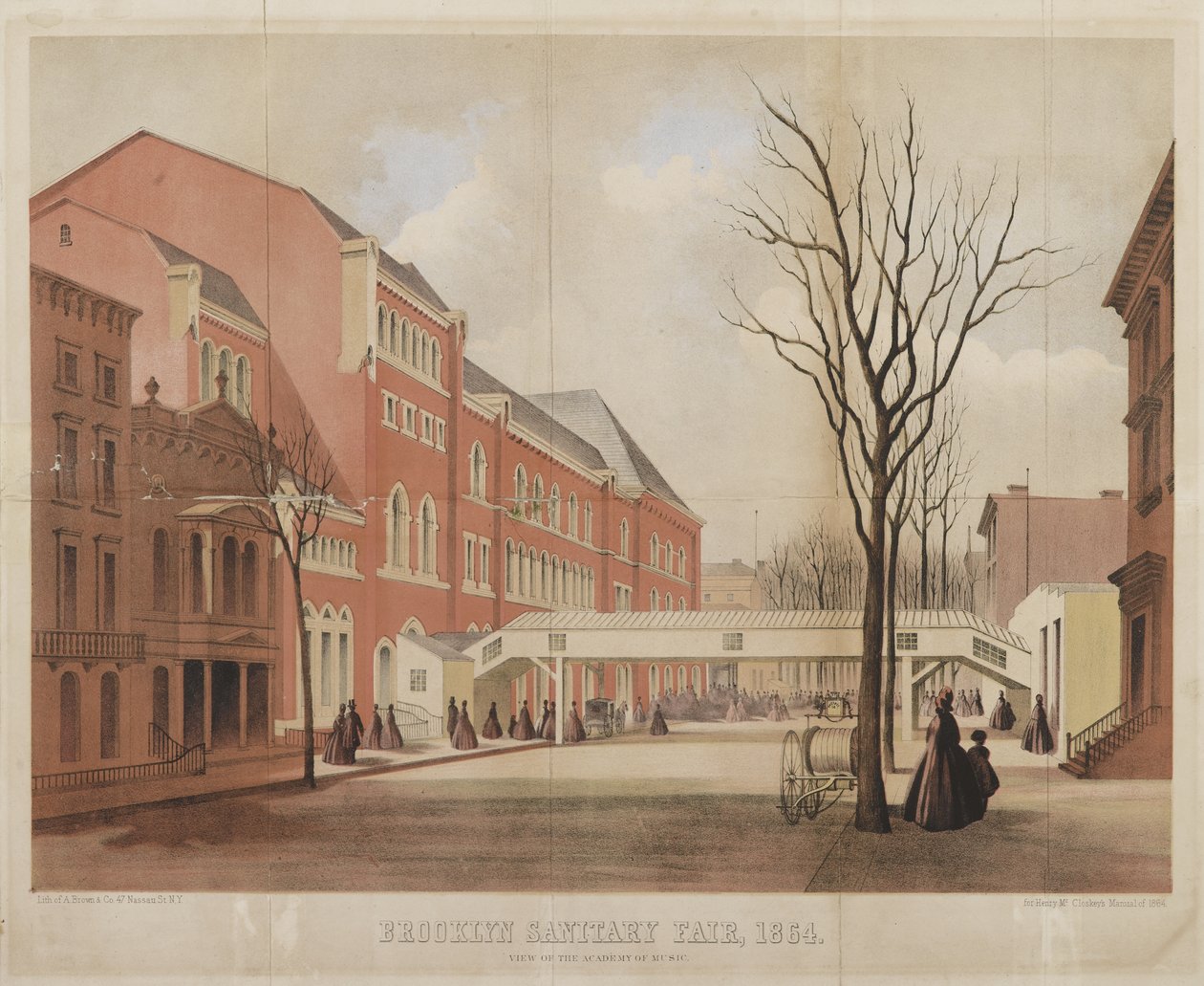 Ansicht der Academy of Music, Brooklyn Sanitary Fair, 1864 von American School