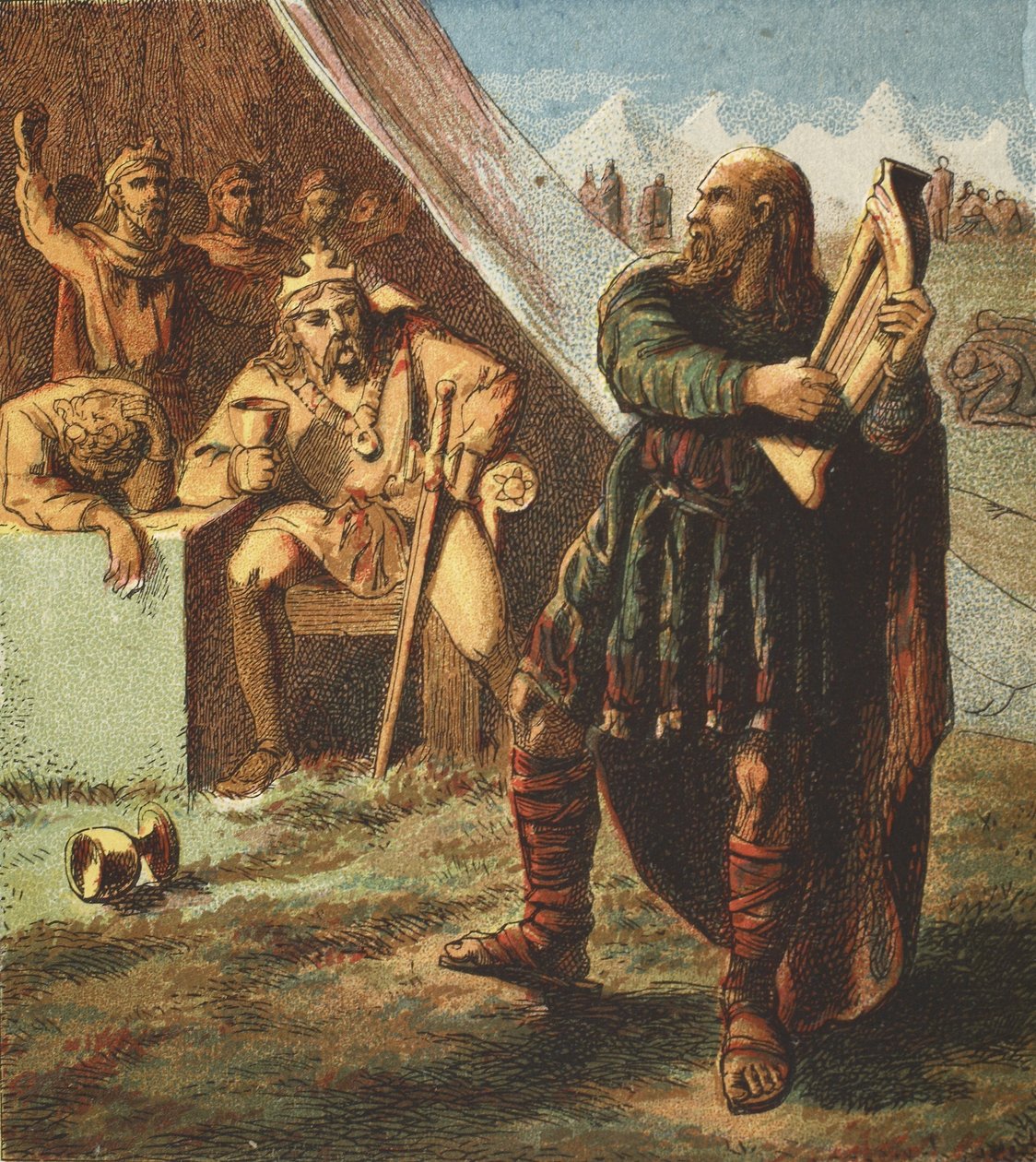 Alfred im dänischen Lager, veröffentlicht 1890 von English School