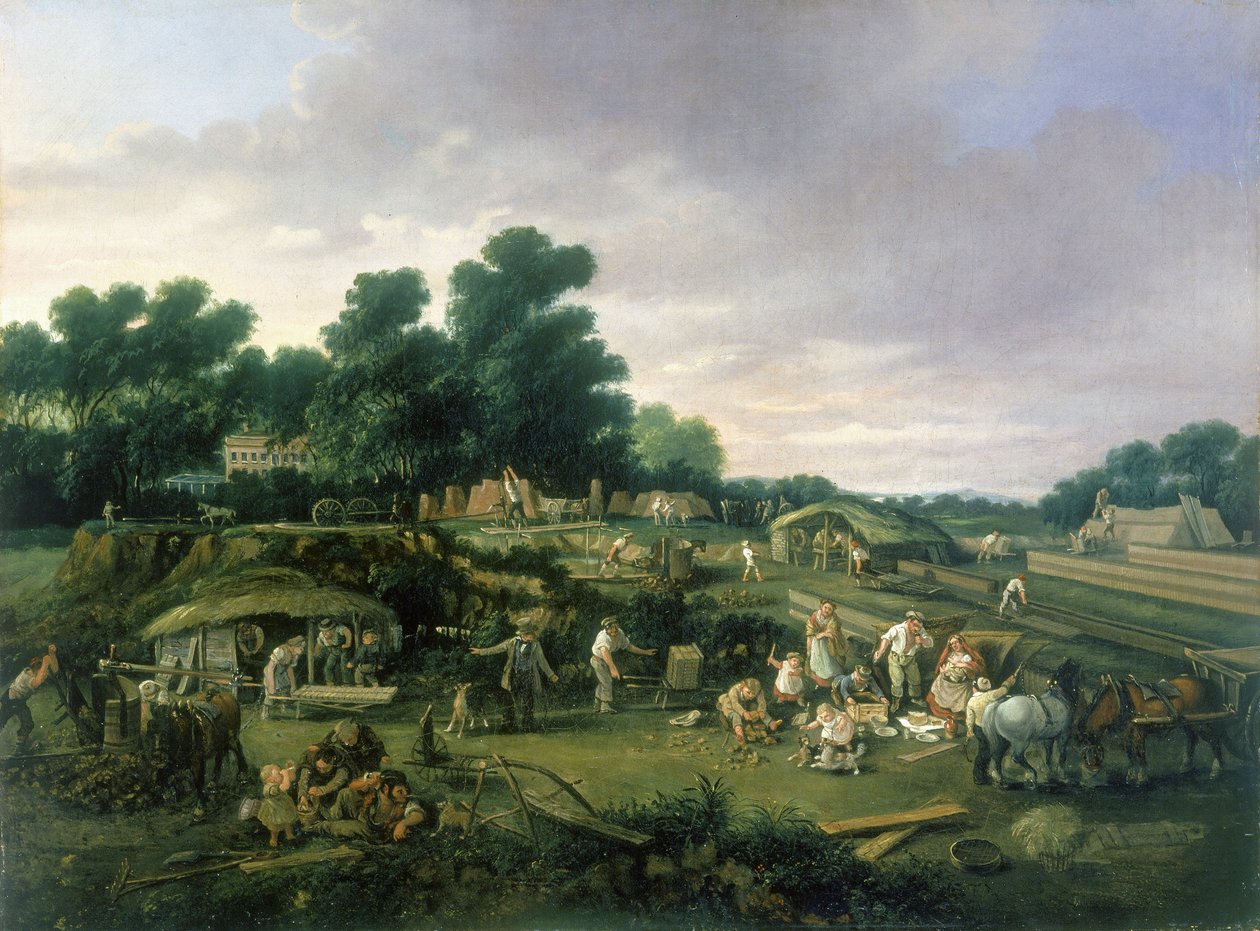 Englische Landziegelei, ca. 1840 von English School