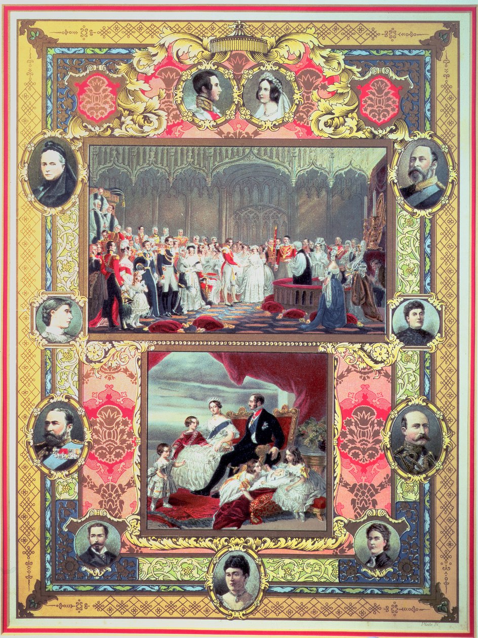 Königin Victoria (1819-1901): ihre Hochzeit und ihre Kinder von English School