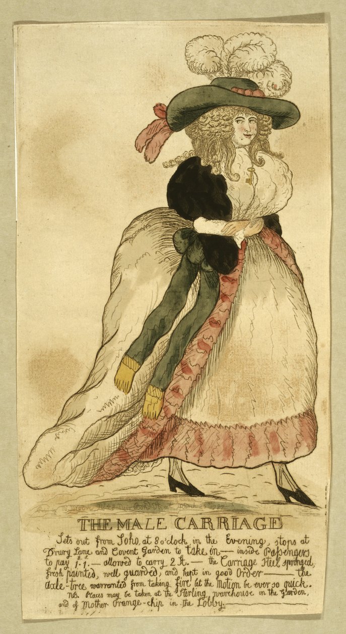 Der männliche Wagen, veröffentlicht von N. Moore, London, 25. März 1787 von English School