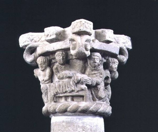Pflege der Kranken, Relief von einem Kapitell von French School