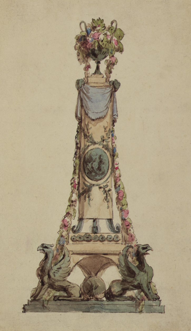 Entwurf für ein neoklassizistisches Mittelstück, ca. 1800 von French School