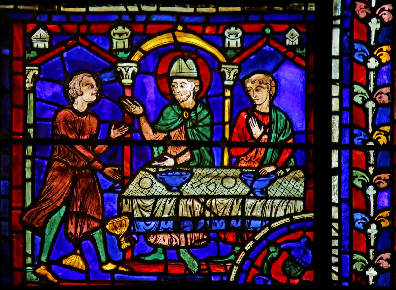 Szene aus dem Leben des Hl. Martin, Kathedrale von Chartres von French School