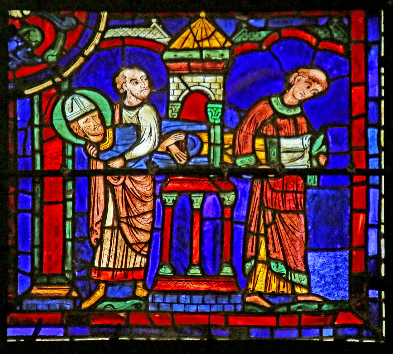 Szene aus dem Leben des heiligen Martin, Kathedrale von Chartres von French School