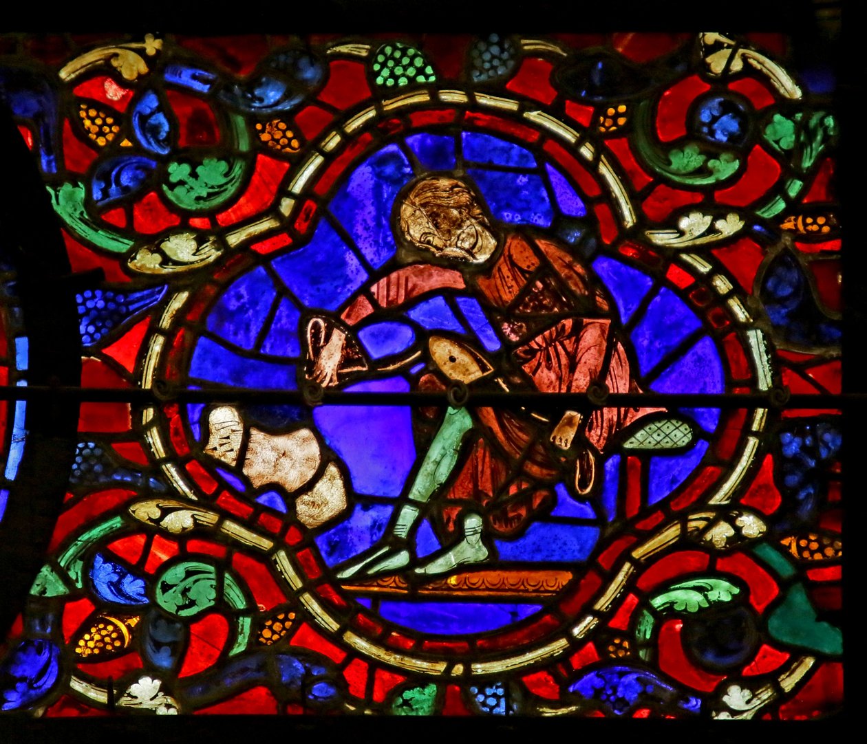 Szene aus dem Leben des heiligen Martin, Kathedrale von Chartres von French School
