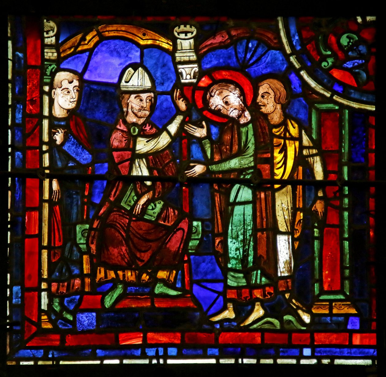 Szene aus dem Leben des heiligen Martin, Kathedrale von Chartres von French School