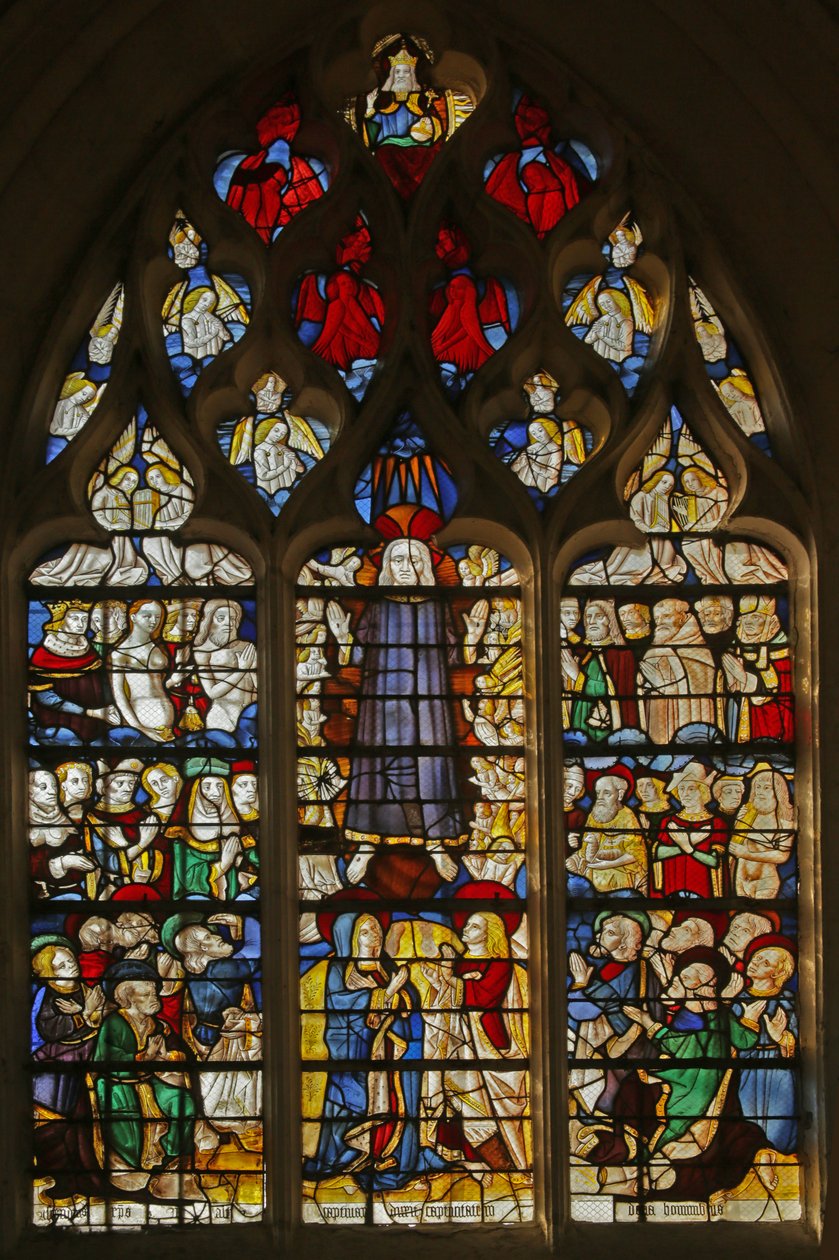 Fenster, das das zweite Kommen Christi darstellt, 1470 von French School