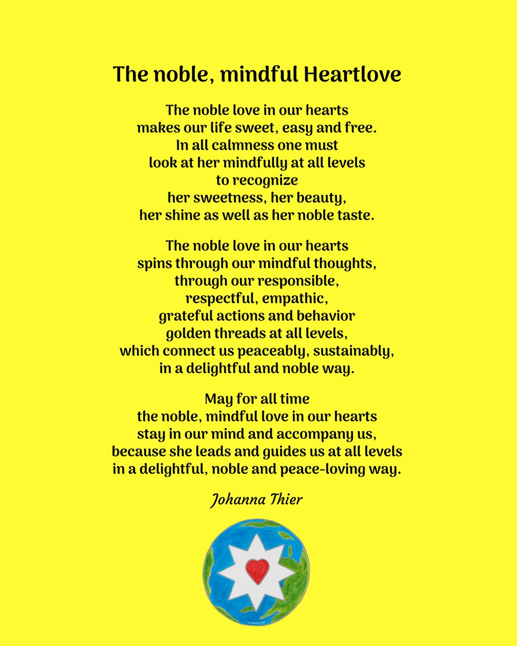 The noble, mindful Heartlove - Version 2 von Johanna Thier