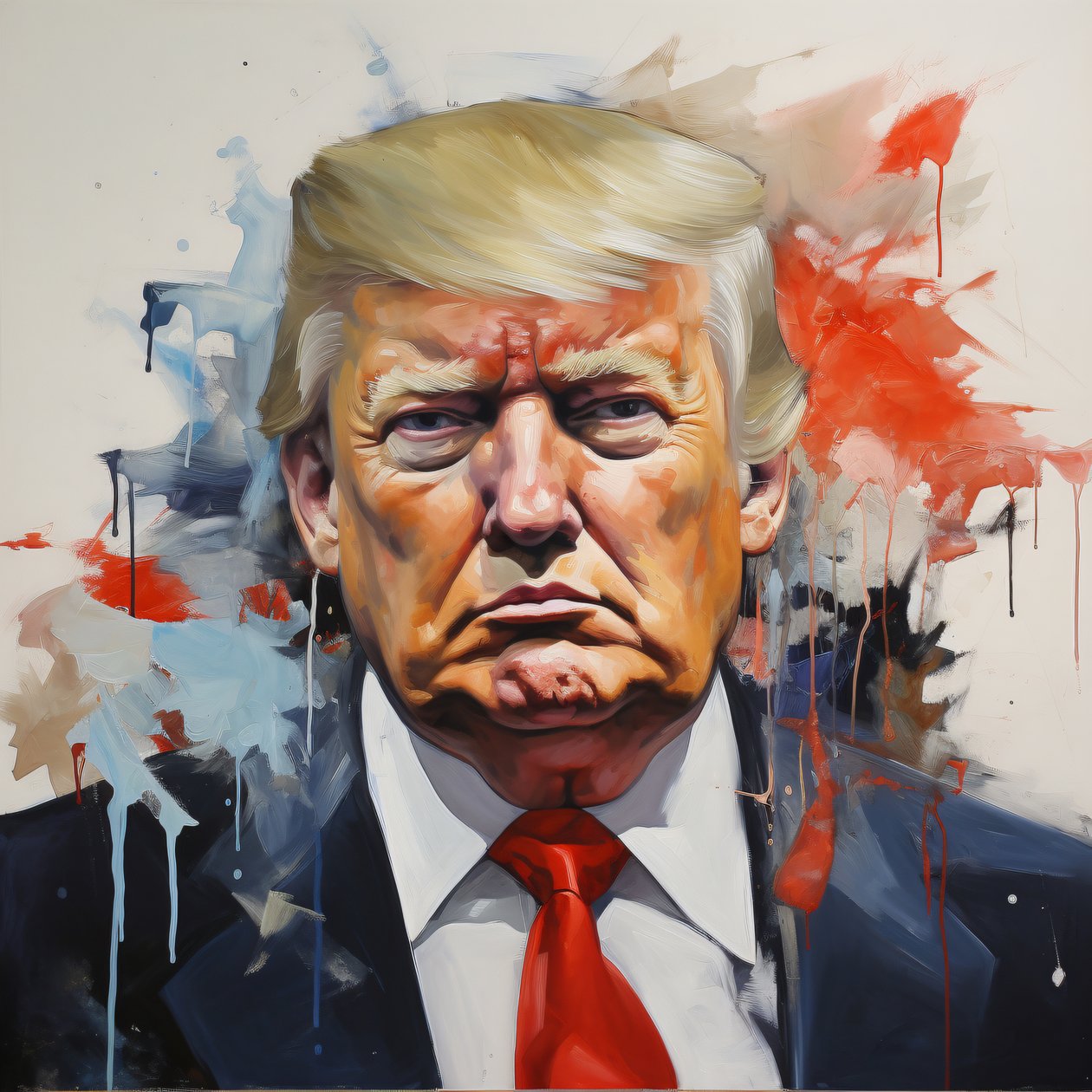 Donald Trump Pop Art Leinwanddruck von F. Abderrahim