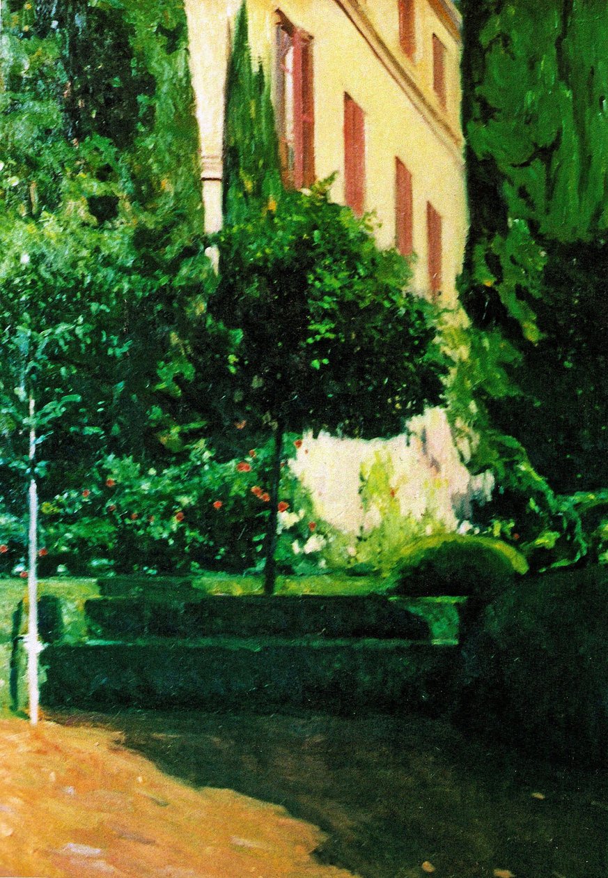 Garten von Monforte - Valencianische Malerei von Alejandro Cabeza