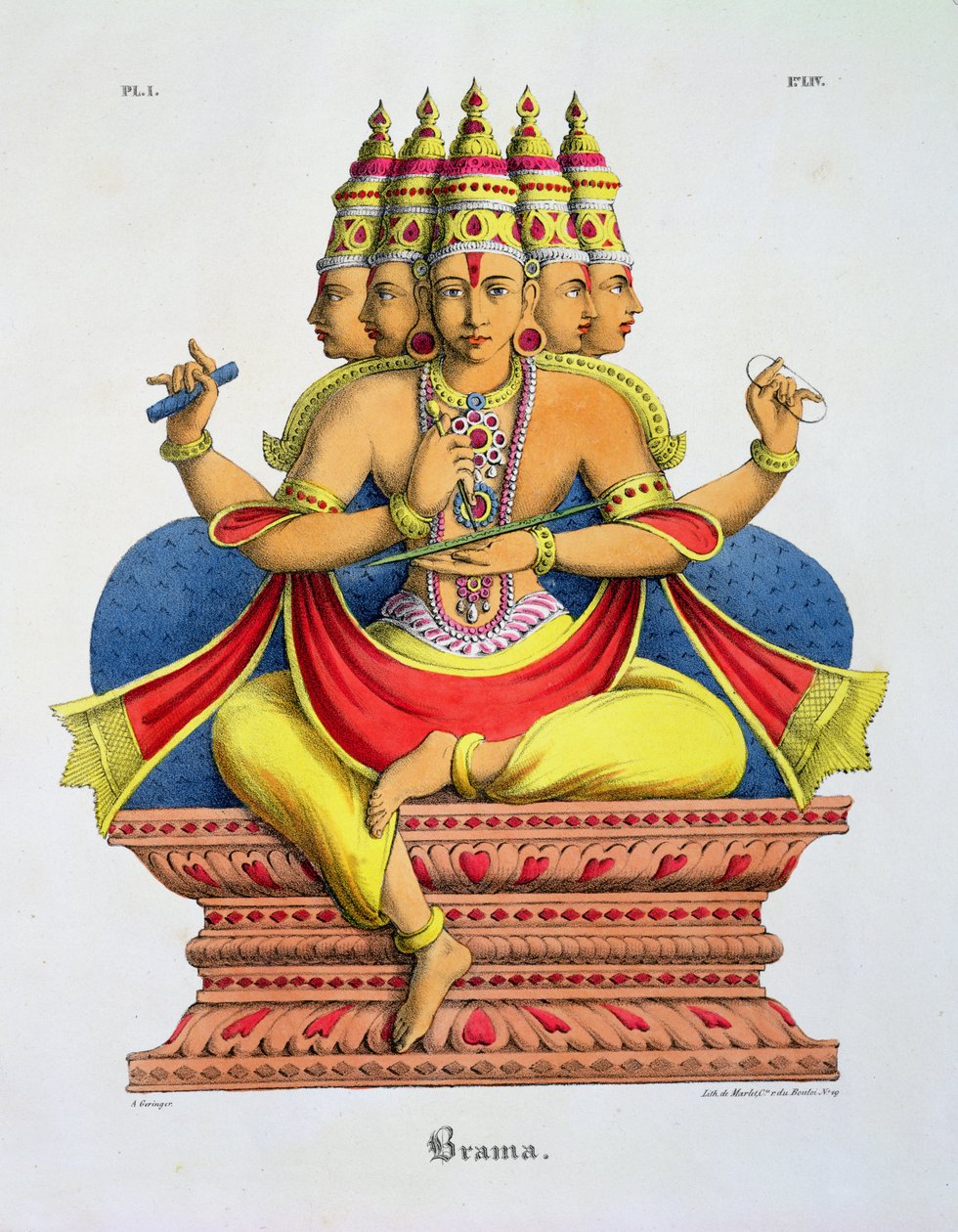 Brahma, graviert von de Marlet von A. Geringer