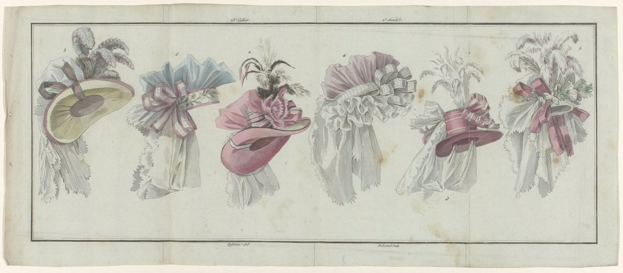 Magasin des Modes Nouvelles Françaises et Anglaises, 20. Juli 1787, 25. Heft, 2. Jahr, Pl. einzigartig von A.B. Duhamel