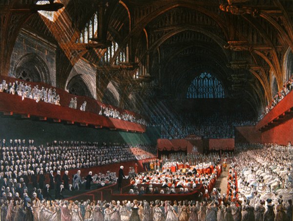 Prozess gegen Lord Melville in der Westminster Hall im April 1806 von A.C. and Nattes J.C. (after) Pugin