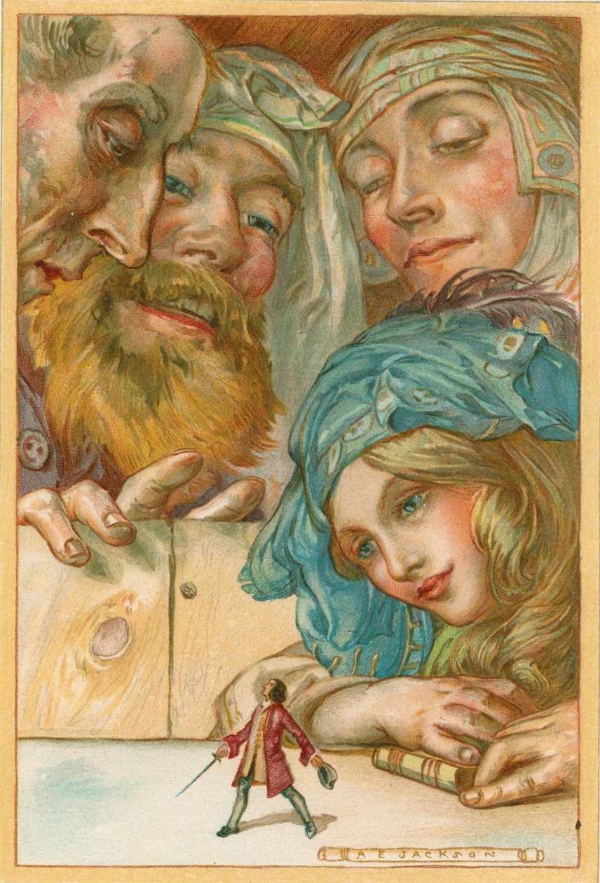 Szene aus Gullivers Reisen von Jonathan Swift, 1911 von AE Jackson