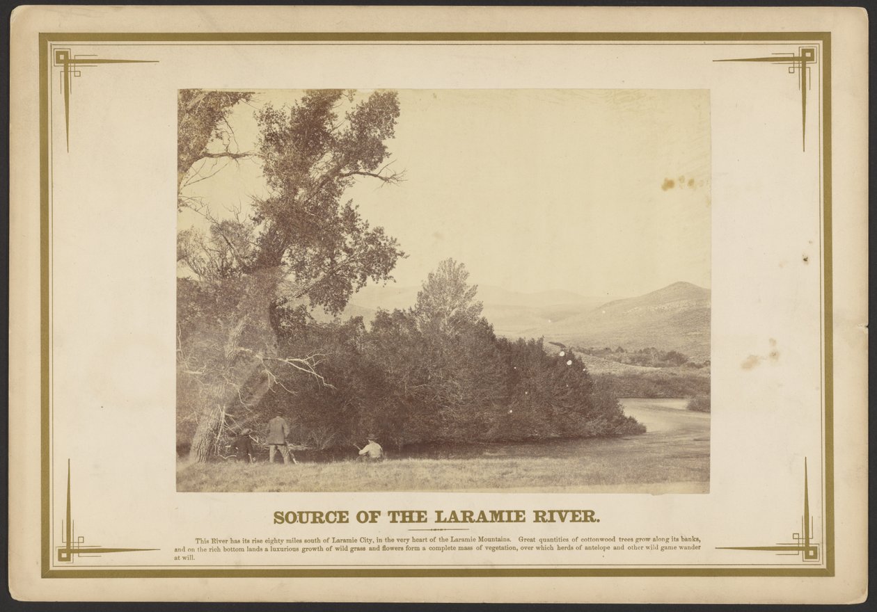 Quelle des Laramie River. Wyoming von A.J. Russell