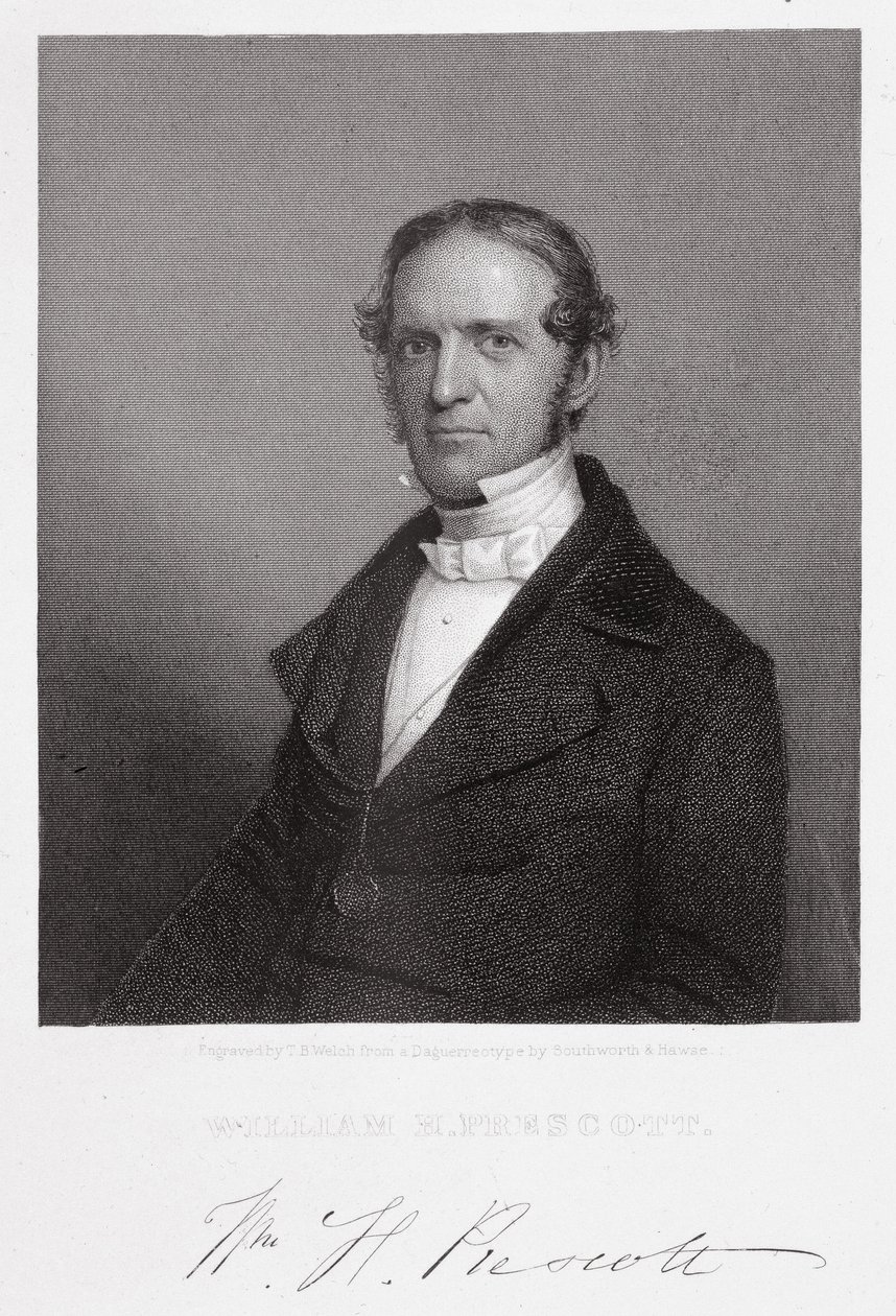 William Hickling Prescott, graviert von Thomas B. Welch nach einem Daguerreotyp von A.S. and Hawes, J. Southworth