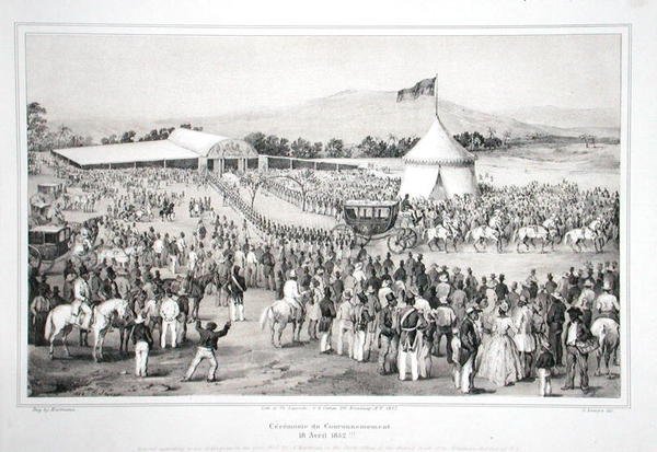 Krönung von General Faustin Soulouque (ca. 1785-1867) zum Kaiser von Haiti von A. (after) Hartmann