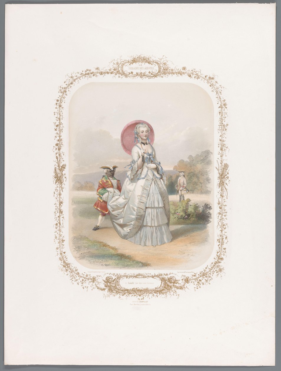 Mann lässt sein Auge auf eine Dame fallen von A. Charpentier