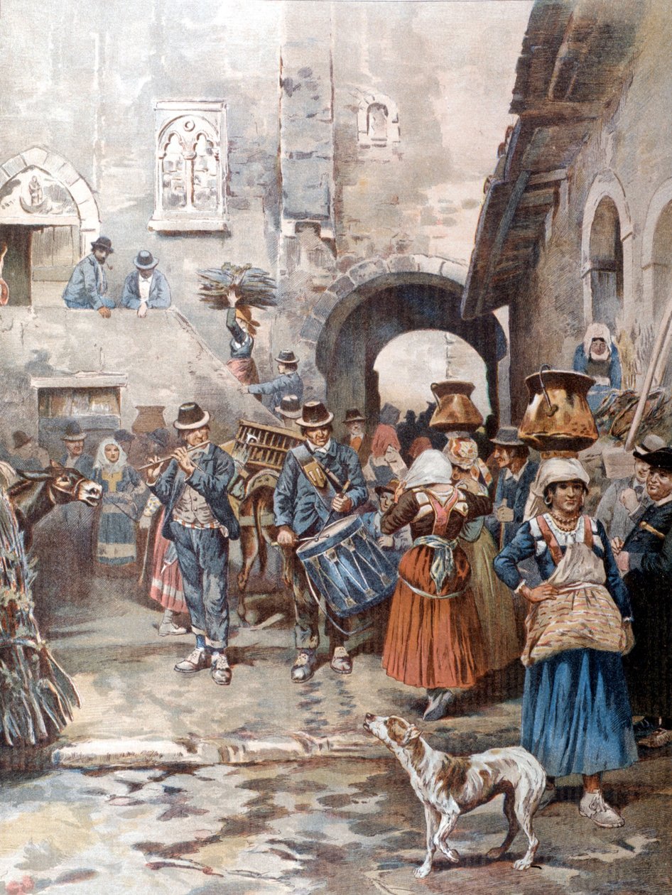 Heiligabend auf dem römischen Land vor 100 Jahren von A. Coleman