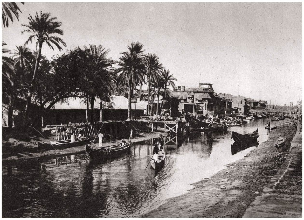 Ashar Creek zum Shatt al-Arab führend, Basra, Irak, 1925 von A. Kerim