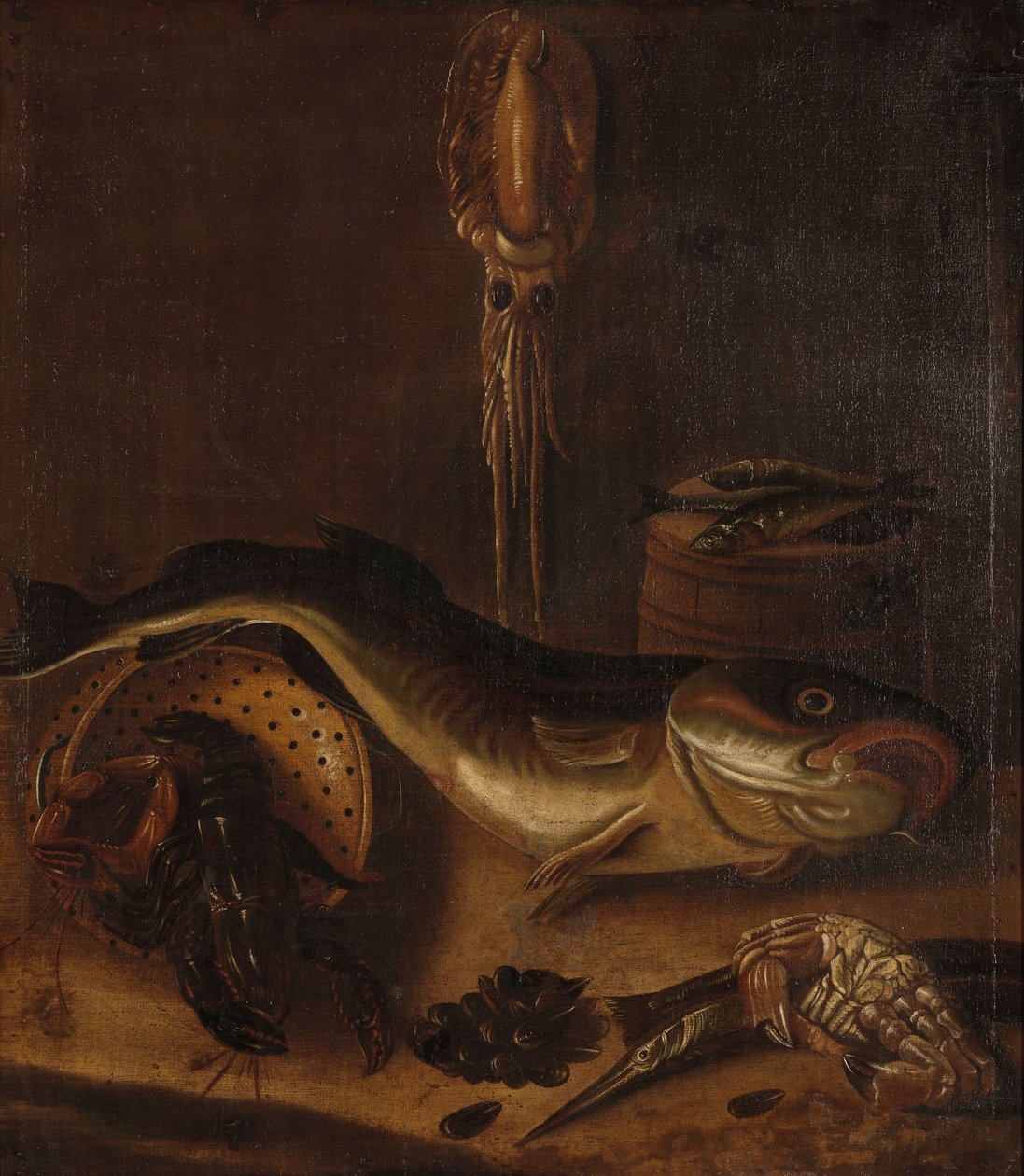 Stillleben mit Fisch von A. van Doeff