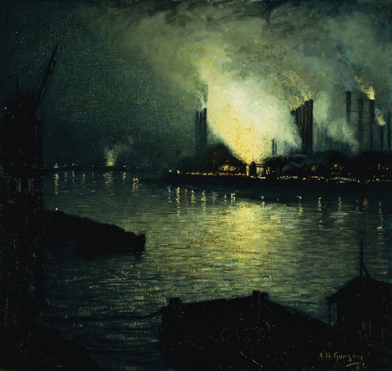 Stahlwerke bei Nacht von Aaron Henry Gorson