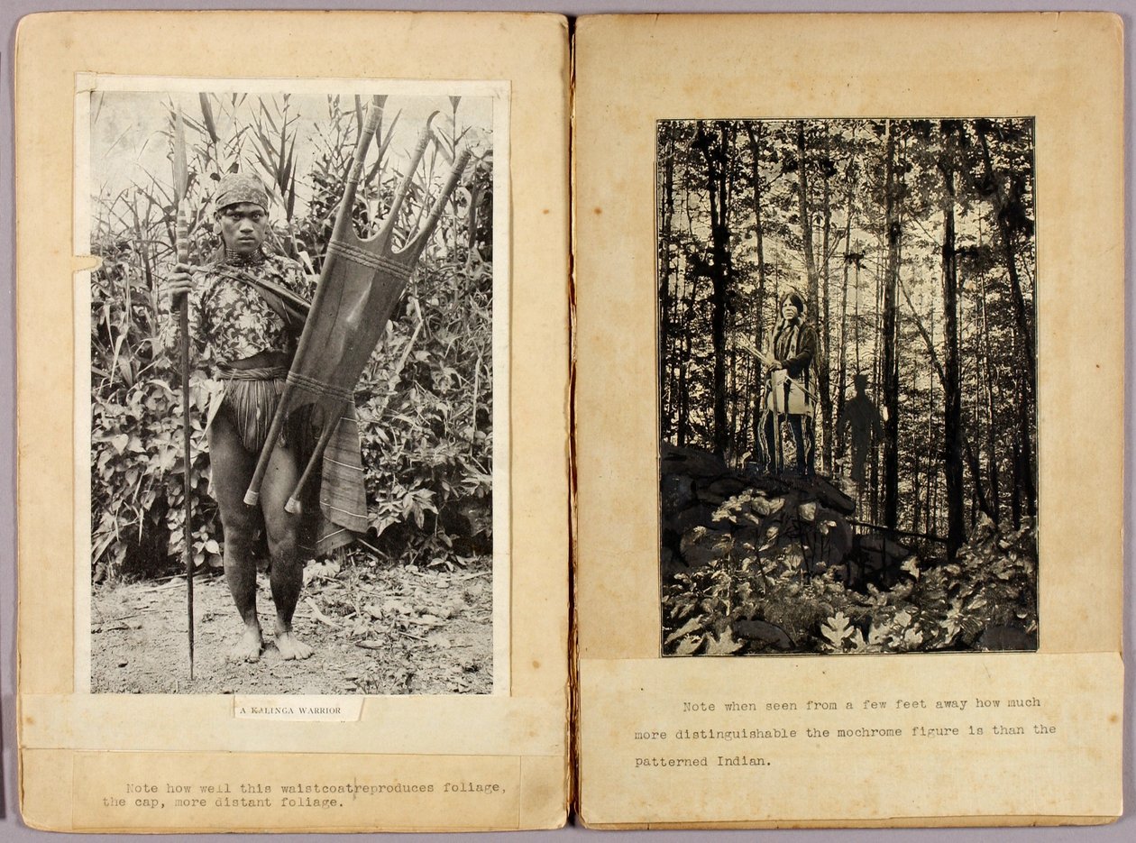 Kalinga-Krieger und nordamerikanische Indianer, Studienmappe für das Buch Concealing Coloration in the Animal Kingdom von Abbott Handerson Thayer