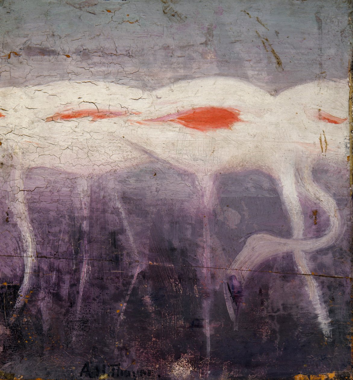 Weiße Flamingos, Studie für das Buch Tarnung im Tierreich von Abbott Handerson Thayer