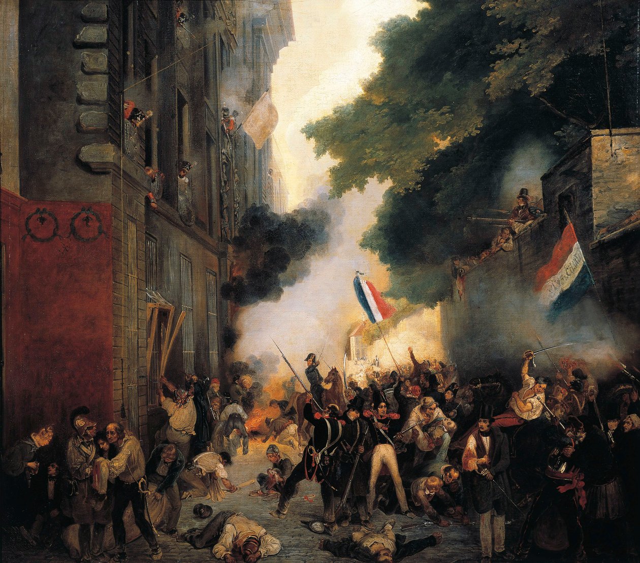 Episode der Revolution von 1830, Julitag: Angriff auf die Kaserne in der Babylonstraße am 29. Juli von Abel Lordon