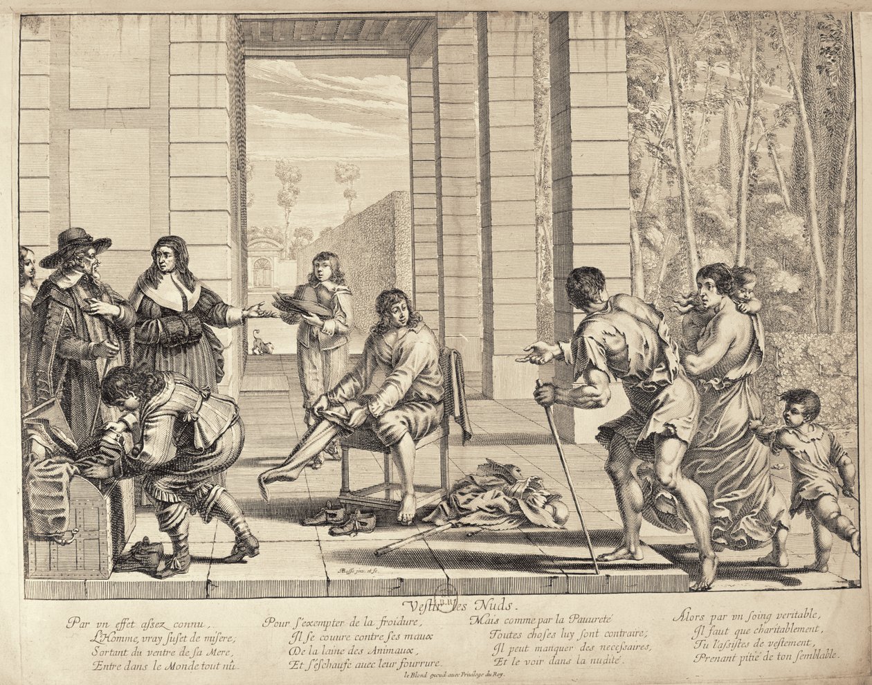 Die Nackten kleiden von Abraham Bosse