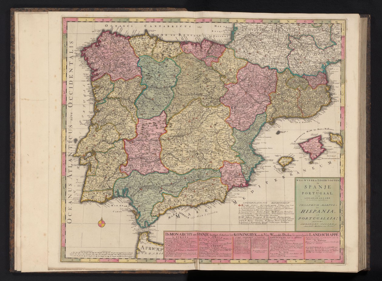 Karte von Spanien und Portugal von Abraham Allard